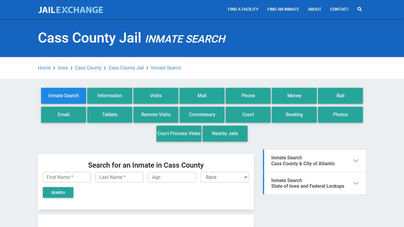 Cass County Jail, IA Inmate Search: Roster & Mugshots